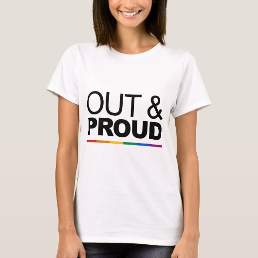 OUT & PROUD T-Shirt (Vorderseite)