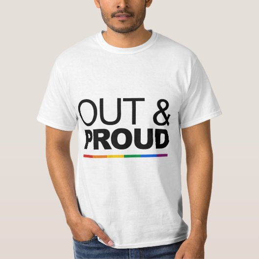 OUT & PROUD T-Shirt (Vorderseite)