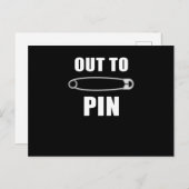 Out to Button Wrestling Pinfall Knockout Postkarte (Vorne/Hinten)