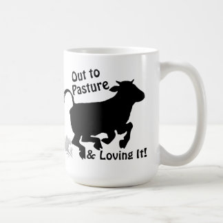 Out to Pasture & Loving It Funny Cow Retirement Kaffeetasse