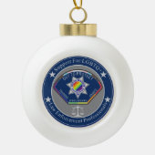 Out to Protect Christmas Ball Keramik Kugel-Ornament (Vorderseite)