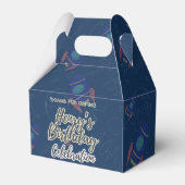 Out to space Birthday celebration Favor Box Geschenkschachtel (Rückseite)