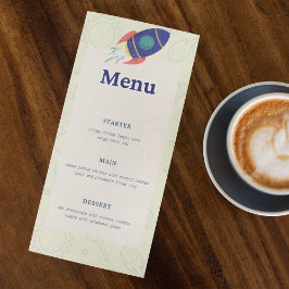 Out to space Birthday Party Menükarte