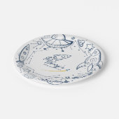 out to space Birthday party Pappteller (Schrägansicht)