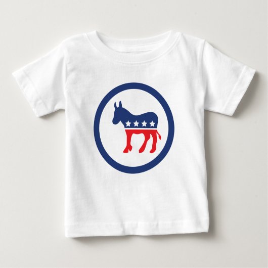 Out & Votum | Demokratisches Party Donkey Baby T-shirt (Vorderseite)