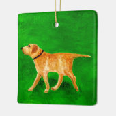 Out Walking the Dog Keramikornament (Links)