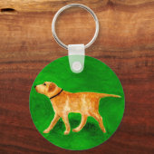 Out Walking the Dog Schlüsselanhänger (Vorderseite)