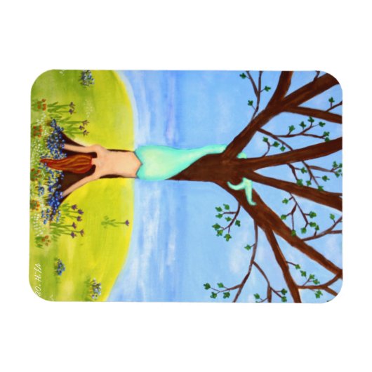 "Out Water" Meerjungfrau Fantasiekunst Magnet (Horizontal)