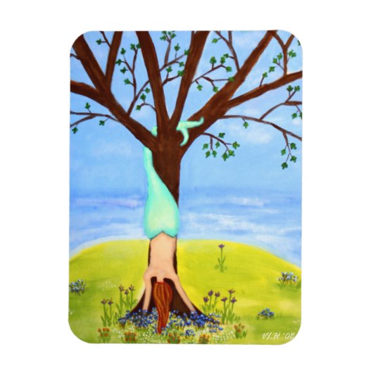 "Out Water" Meerjungfrau Fantasiekunst Magnet (Vertikal)