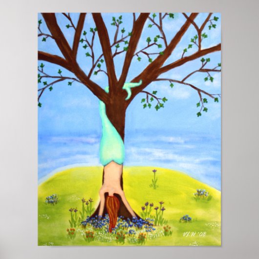 "Out Water" Meerjungfrau Vollblutdruck Poster (Vorne)