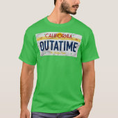 Outatime License Plate Funny T-Shirt (Vorderseite)
