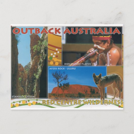 Outback Australia Postcard | Landschaftlich austra Postkarte (Vorderseite)