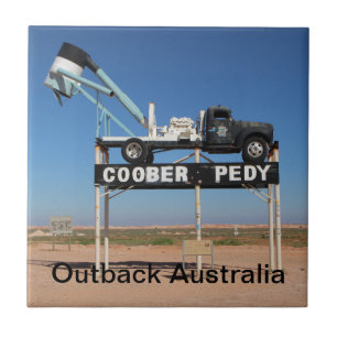 Outback Coober Pedy maßgeschneiderte Souvenir Fliese