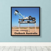 Outback Coober Pedy maßgeschneiderte Souvenir Leinwanddruck (Insitu (Holzboden))