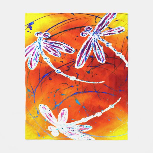Outback Dragonfly Dance Fleecedecke (Vorderseite)