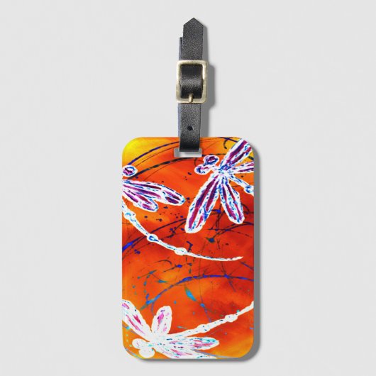 Outback Dragonfly Dance Gepäckanhänger (Vorderseite Vertikal)