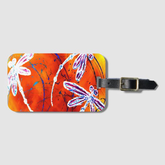 Outback Dragonfly Dance Gepäckanhänger (Vorderseite (Horizontal))