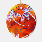 Outback Dragonfly Dance Keramik Ornament (Links)
