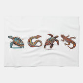 Outback Earth Spirits, Aborigine-Kunst Geschirrtuch (Horizontal)