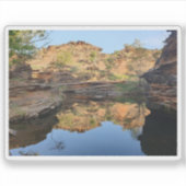 Outback-Felsbecken Aufkleber (Vorderseite)