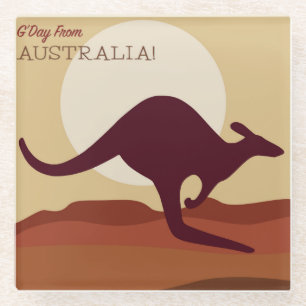 Outback Kangaroo Glasuntersetzer