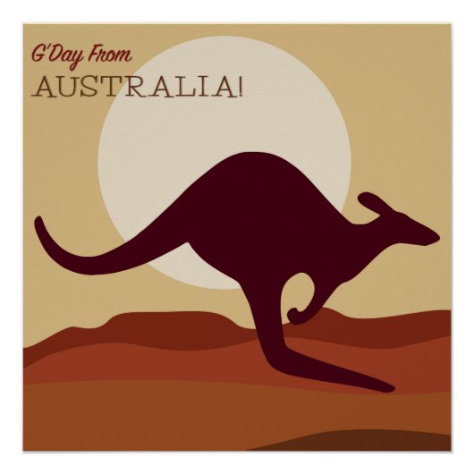 Outback Kangaroo Poster (Vorderseite)