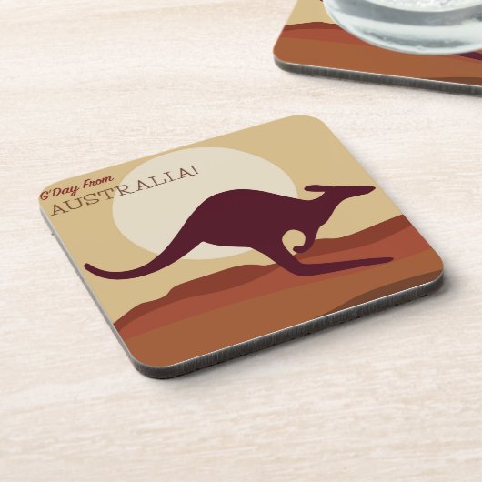 Outback Kangaroo Untersetzer (Linke Seite)