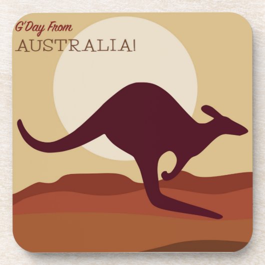 Outback Kangaroo Untersetzer (Vorderseite)