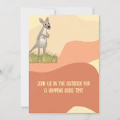 Outback Känguru, Hopping gute Zeit, BOHO Einladung (Vorderseite)