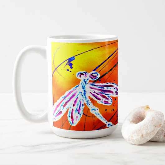 Outback Libellen Tanz Kaffeetasse (Mit Donut)