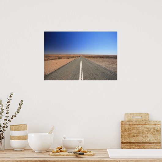 Outback Road, Australien - Poster, Landschaft Poster (Küche)