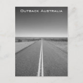 Outback Road Australien, Schwarz und Weiß - Postka Postkarte (Vorderseite)