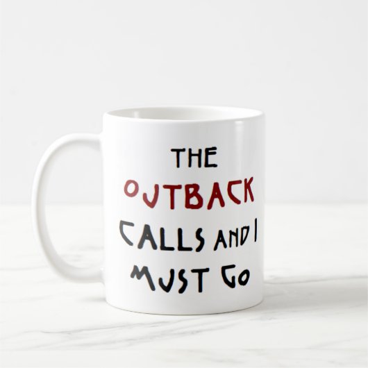Outback ruft Kaffeemaschine Tasse (Links)