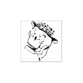 Outback Skull Illustration Briefmarke Gummistempel (Prägung)
