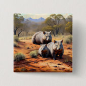 Outback Trio: Wombat Wanderers Button (Vorderseite)