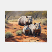 Outback Trio: Wombat Wanderers Fußmatte (Vorderseite)