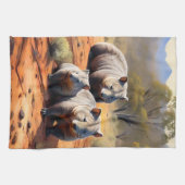 Outback Trio: Wombat Wanderers Geschirrtuch (Horizontal)