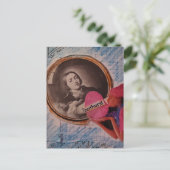 Outburst Messy Mixed Media Collage Postkarte (Stehend Vorderseite)