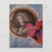 Outburst Messy Mixed Media Collage Postkarte (Vorderseite)