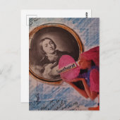 Outburst Mixed Media Collage Postkarte (Vorne/Hinten)