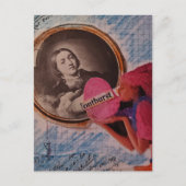 Outburst Mixed Media Collage Postkarte (Vorderseite)