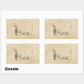 Outcault Buchzeichen-Aufkleber "Ex Libris" Rechteckiger Aufkleber (Blatt)