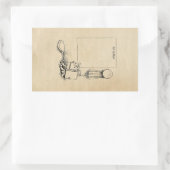 Outcault Buchzeichen-Aufkleber "Ex Libris" Rechteckiger Aufkleber (Tasche)