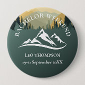 Outdoor-Abenteuer-Berg-Junggesellen-Wochenende Button (Vorderseite)