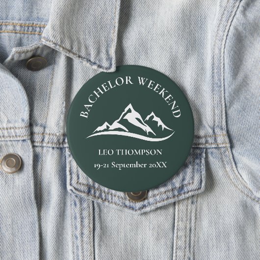 Outdoor-Abenteuer-Berg-Junggesellen-Wochenende Button (Beispiel)