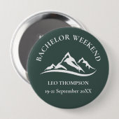 Outdoor-Abenteuer-Berg-Junggesellen-Wochenende Button (Vorne & Hinten)