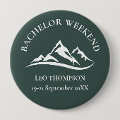 Outdoor-Abenteuer-Berg-Junggesellen-Wochenende Button (Vorderseite)