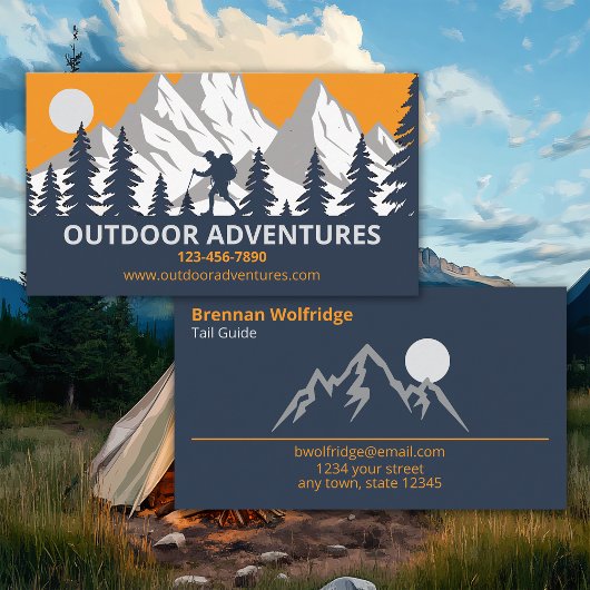 Outdoor-Abenteuer Visitenkarte