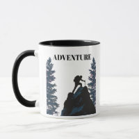 Outdoor-Abenteurer-Wanderer-Silhouette & Motivatio