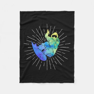 Outdoor Activity Snowboarder Winter Snowboard Prem Fleecedecke